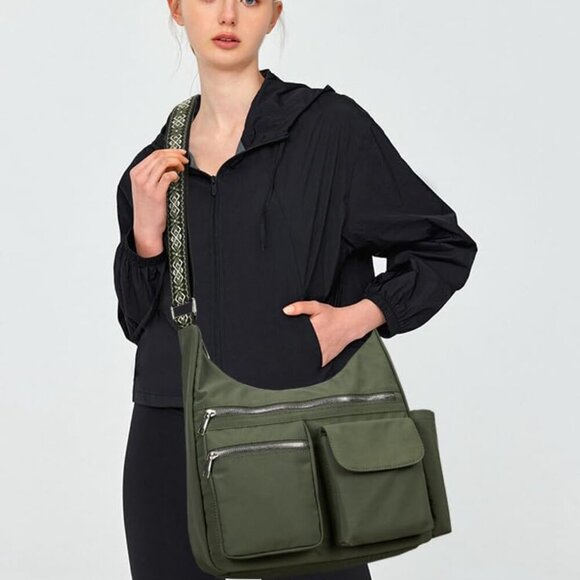 KALIDI Nylon Crossbody Bags for Women Trendy Cross Body Purse with Multiple Pock - Picture 2 of 6